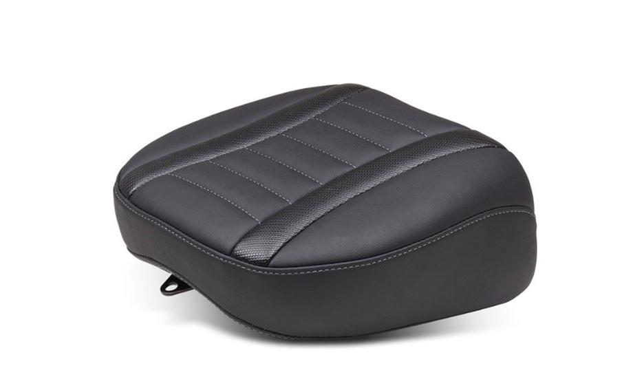 Mustang Motorcycle Seats Bucket and Bench 88402GM 23-24 HD CVO Rd Glide(ST), 2024 Rd Glide Str Glide Deluxe Pass Seat - Black/Gray Stitch