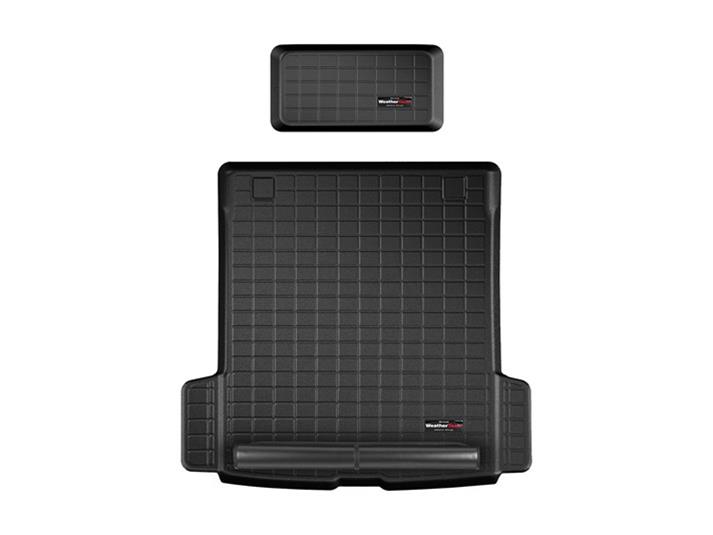 WeatherTech Cargo Trunk Liner for Porsche? Taycan - Front Cargo and Behind 2nd Row with Bumper Protector (401354-1353SK) Black
