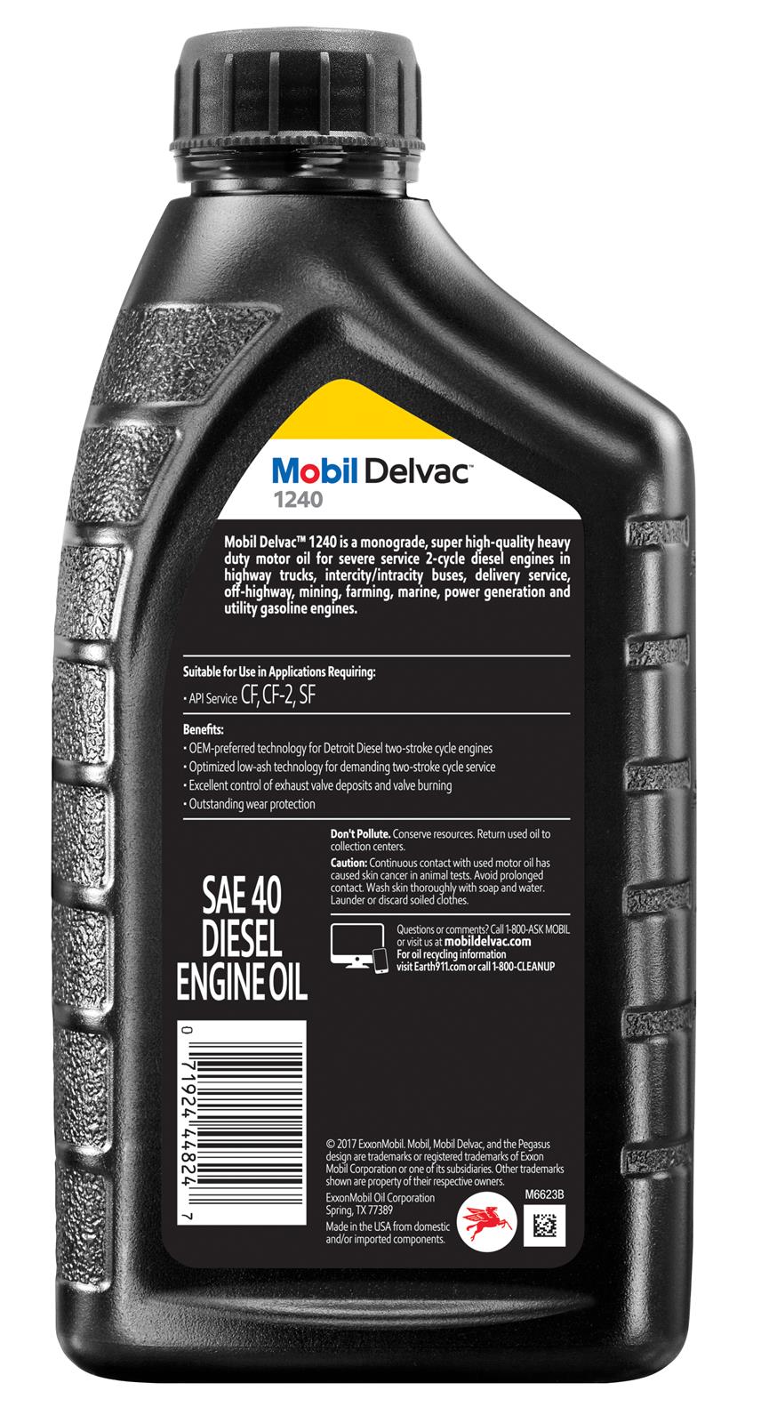 Mobil 123031 Mobil Delvac 1240 Motor Oil | Summit Racing