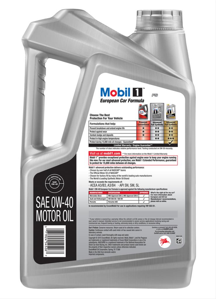 Mobil 120760 Mobil 1 FS European Car Formula Motor Oil | Summit Racing