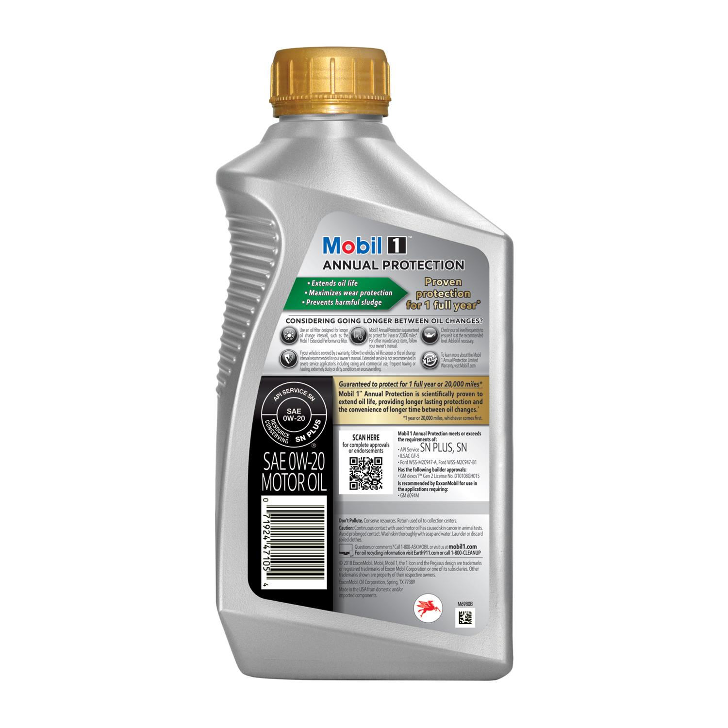 Mobil Annual Protection Motor Oil 122593 Mobil Annual Protection Motor Oil 122593