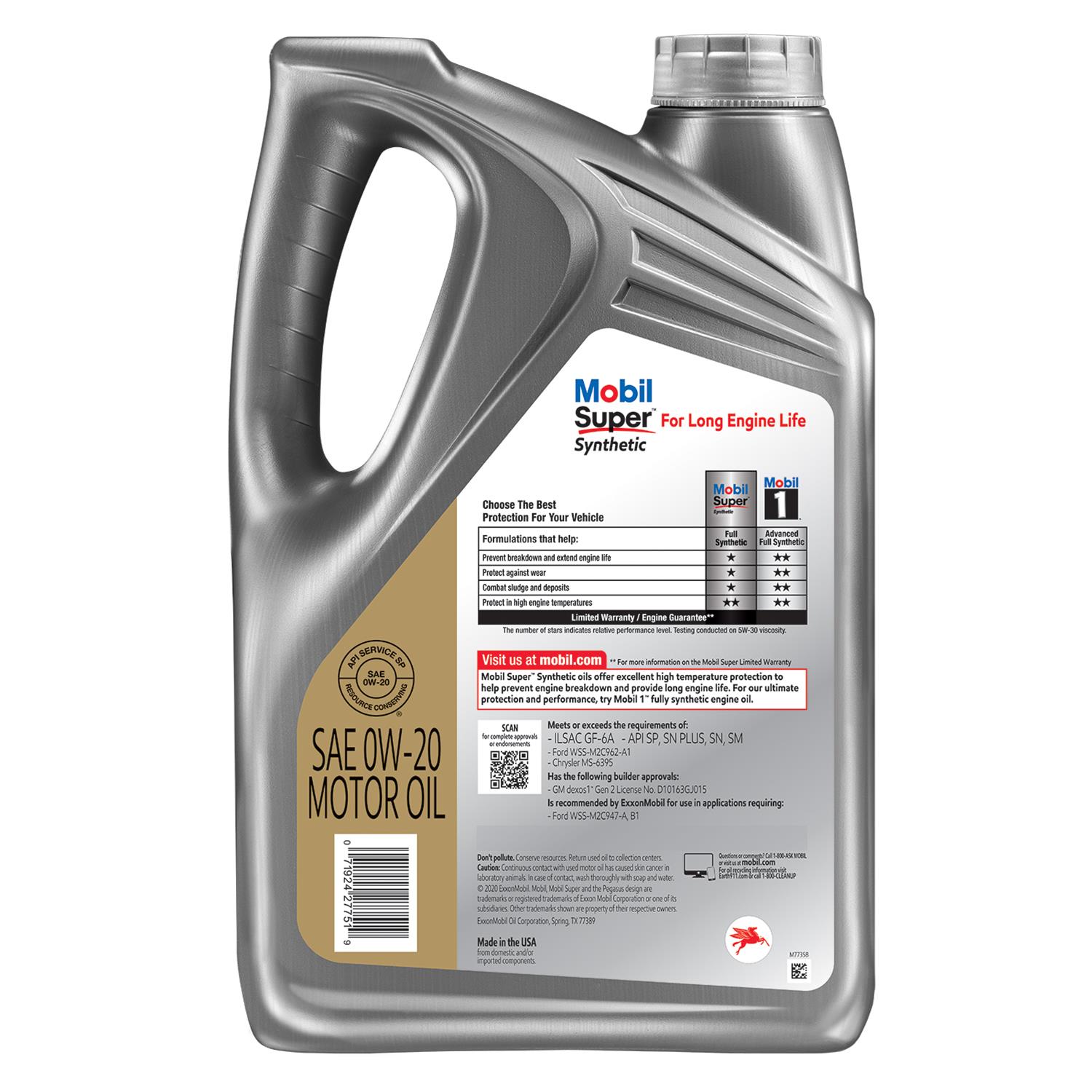 Mobil 123087 Mobil Super Synthetic Motor Oil | Summit Racing