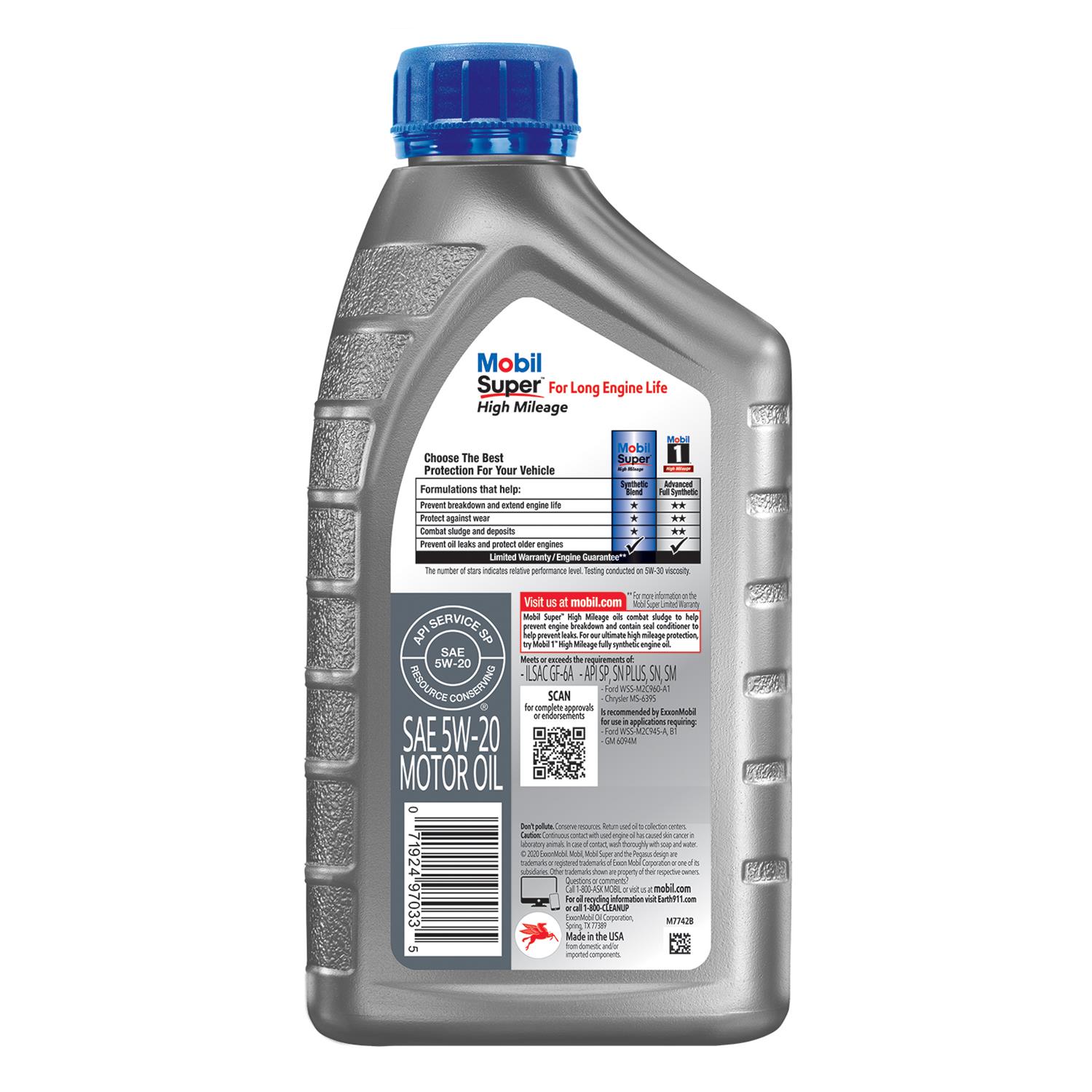 Mobil 124391 Mobil Super High Mileage Motor Oil | Summit Racing