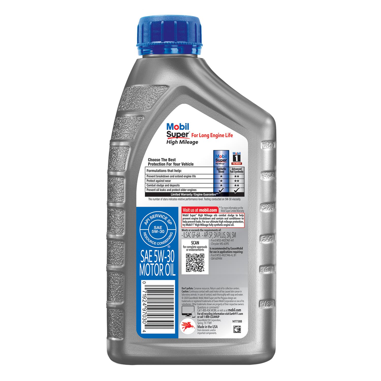 Mobil 124393 Mobil Super High Mileage Motor Oil | Summit Racing