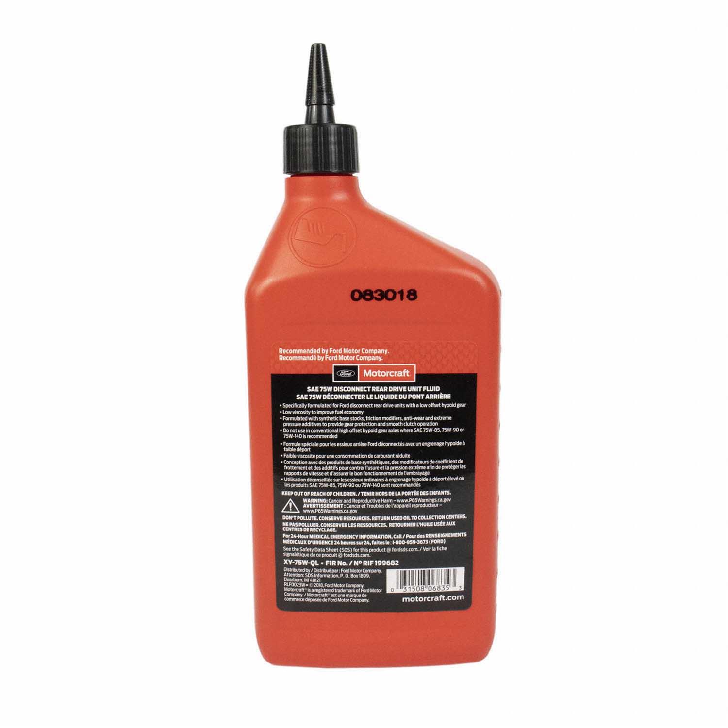 Motorcraft XY75WQL Motorcraft Rear Axle Lubricant | Summit Racing