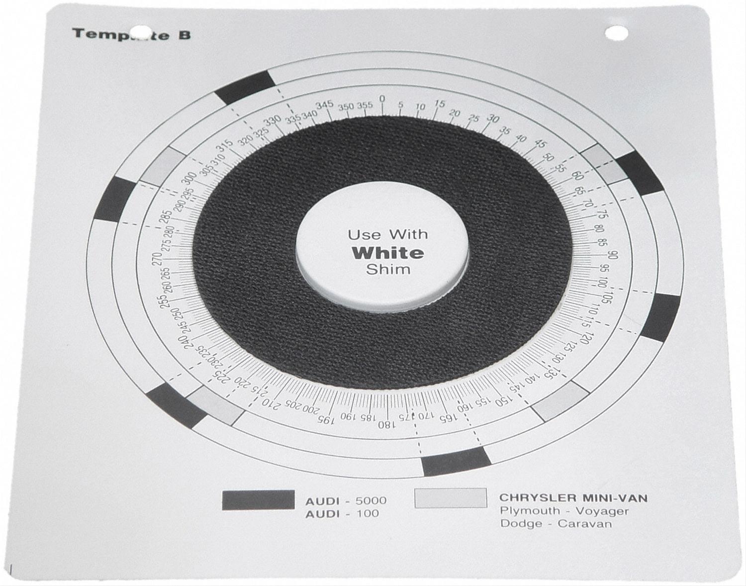 MOOG Indexing Plastic Templates B - Chrysler Mini Van / Audi Service Tool