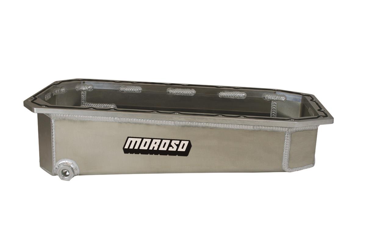 Moroso AJPE TFX 96/TFX 2000/TFX 2002 Funny Car Wet Sump 4.25in-6.25in Aluminum Oil Pan thumbnail 2