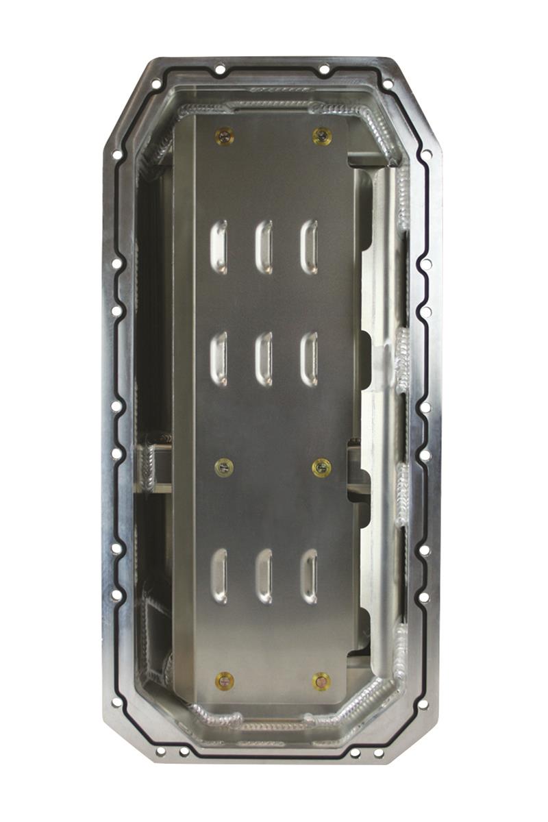 Moroso AJPE TFX 96/TFX 2000/TFX 2002 Funny Car Wet Sump 4.25in-6.25in Aluminum Oil Pan thumbnail 3