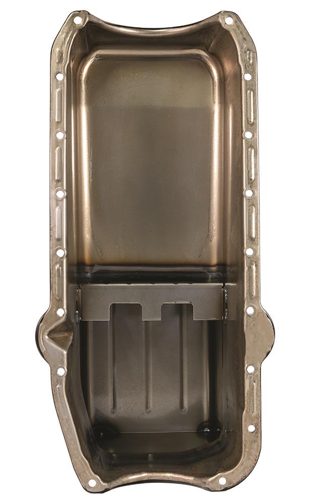 Moroso Pre-80 Chevrolet Small Block (w/Driver Side Dipstick) Wet Sump 7qt 9.5in Steel Oil Pan - Blk thumbnail 3