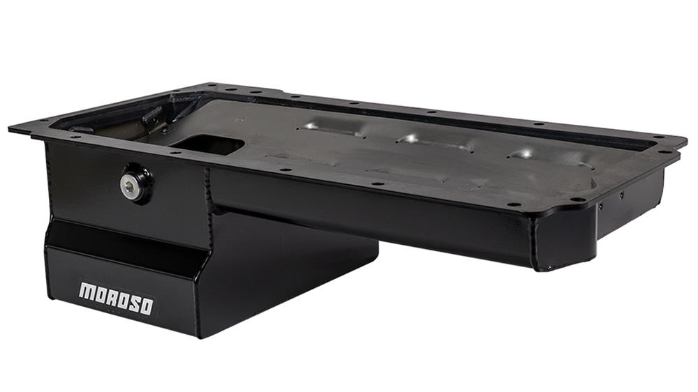 Moroso Dart LS Next Gen 3 Skirted Block Early F-Body Baffled Drain Back Steel Oil Pan - Black thumbnail 2