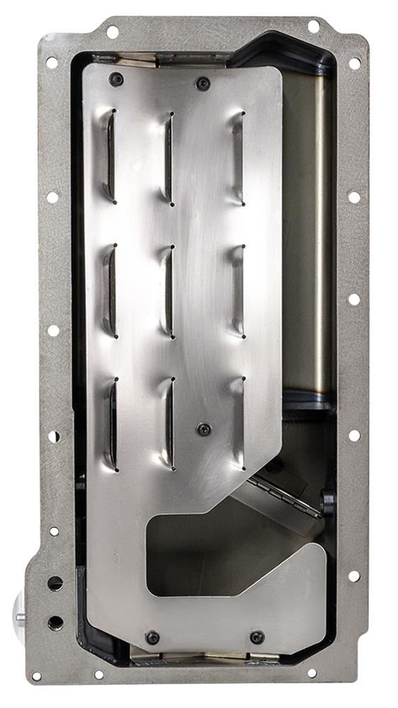 Moroso Dart LS Next Gen 3 Skirted Block Early F-Body Baffled Drain Back Steel Oil Pan - Black thumbnail 3