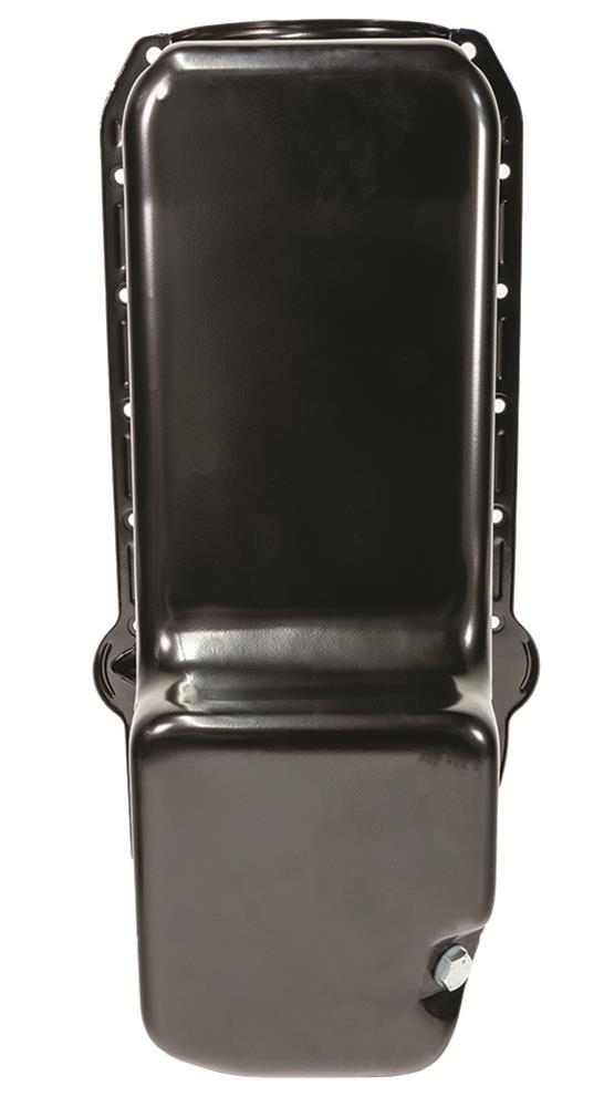 Moroso 80-85 Chevrolet Small Block (w/Pssngr Side Dipstick) Wet Sump 5qt 7.5in Steel Oil Pan - Black thumbnail 4