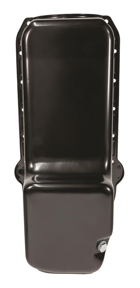Moroso 1986+ Chevrolet Small Block (w/Passenger Side Dipstick) Wet Sump 5qt 7.5in Steel Oil Pan- Blk thumbnail 4