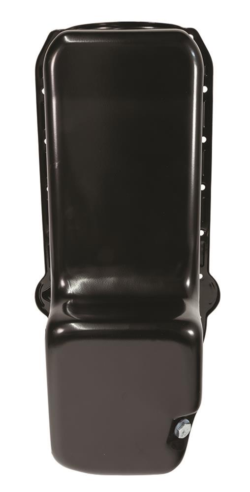Moroso 1986+ Chevrolet SBC (w/Passenger Side Dipstick) Wet Sump 6qt 8.25in Steel Oil Pan - Black thumbnail 4
