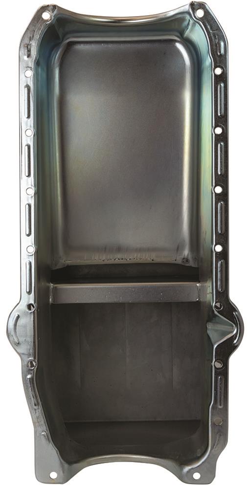 Moroso 1986+ Chevrolet SBC (w/1 Piece Rear Main Seal) Wet Sump 7qt 8.25in Steel Oil Pan - Black thumbnail 5