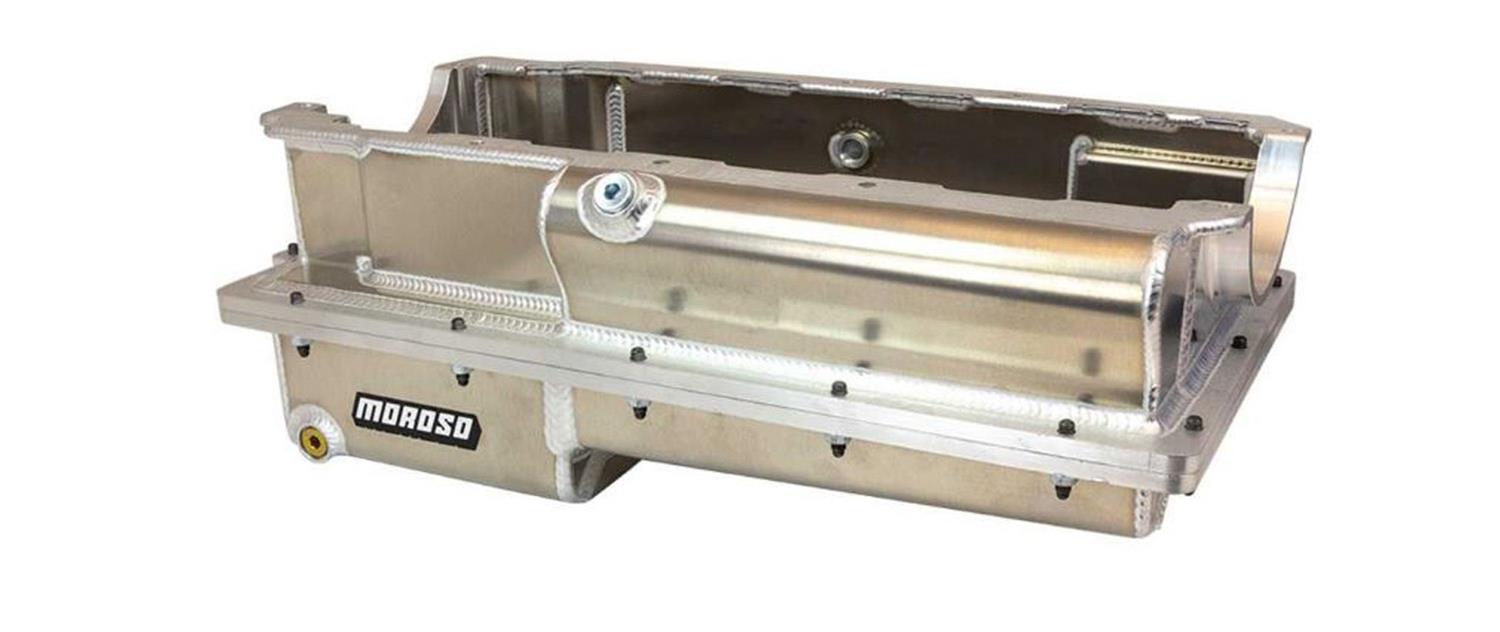 Moroso Brodix 5.00in Bore Space BBC 2 Piece -16AN External Wet Sump Aluminum Oil Pan thumbnail 3