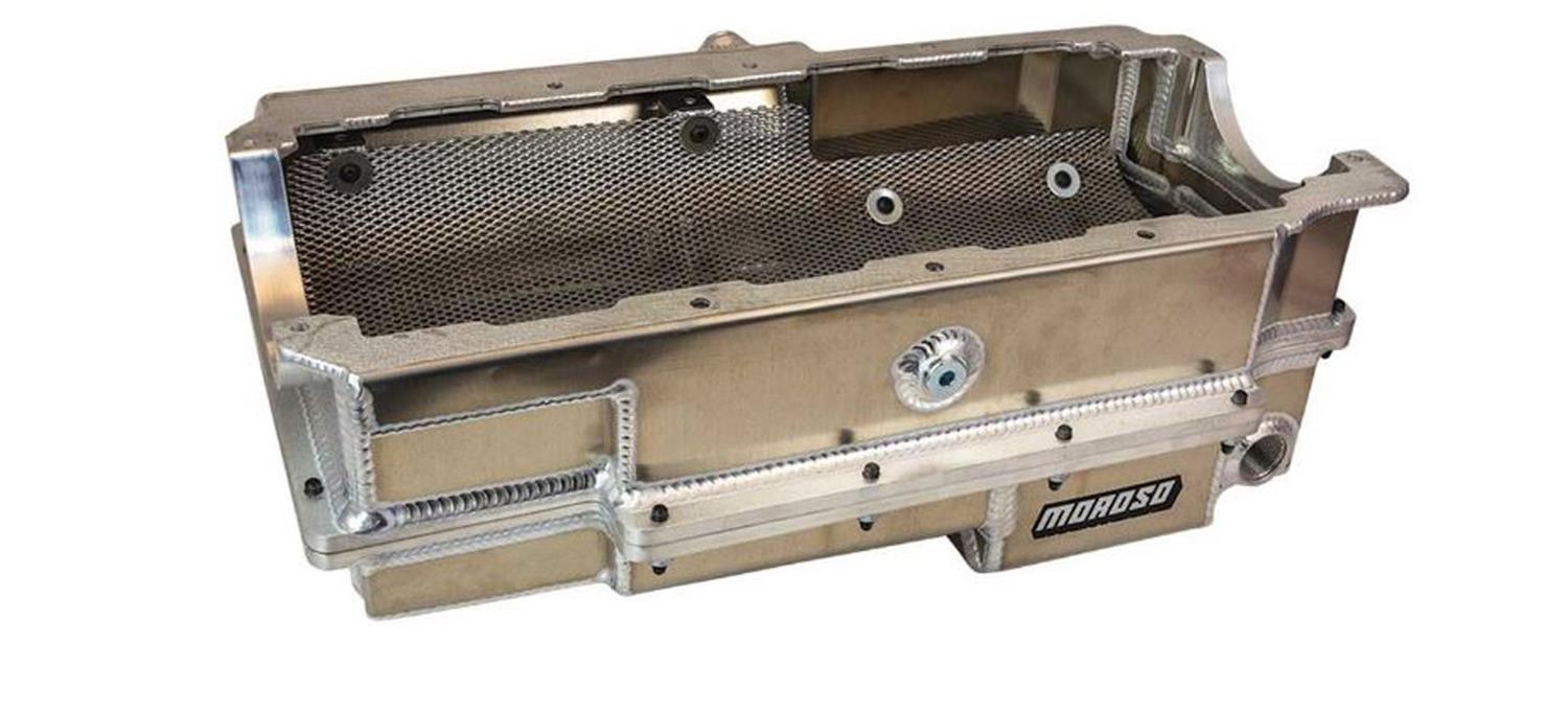 Moroso Brodix 5.00in Bore Space BBC 2 Piece -16AN External Wet Sump Aluminum Oil Pan thumbnail 2