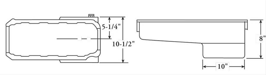 Moroso Chevrolet Big Block Mark IV Kicked Out Wet Sump 6qt 8in Steel Oil Pan thumbnail 3