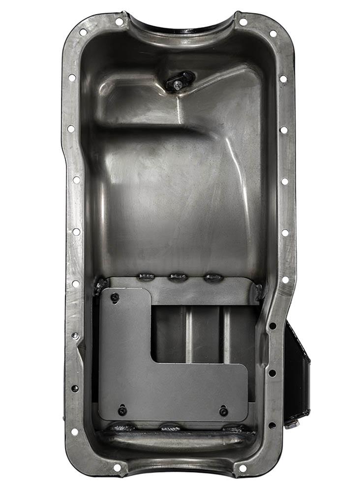 Moroso Ford 289-302 (w/Rear Sump) Kicked Out Wet Sump 7qt 7.5in Steel Oil Pan thumbnail 3