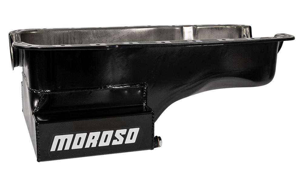 Moroso Ford 351W (w/Front Sump) Kicked Out Wet Sump 7qt 8in Steel Oil Pan thumbnail 2