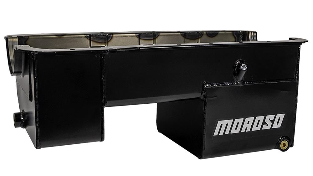 Moroso Ford 351W (w/Rear Sump & Billet End Seals) Extra Deep Wet Sump 7qt 9in Steel Oil Pan