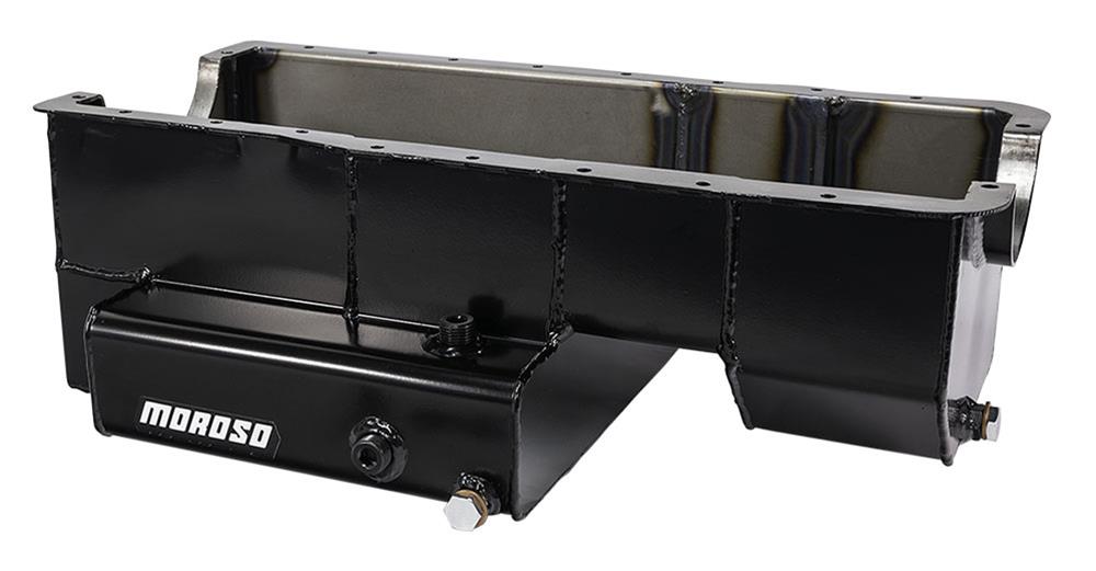 Moroso Ford 351W (w/Rear Sump) Kicked Out Circle Track Baffled Wet Sump 9qt 7.5in Steel Oil Pan