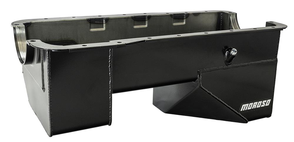 Moroso 66-77 Ford Bronco (289/302) Billet End Seals 9in Deep Rear Sump Steel Oil Pan