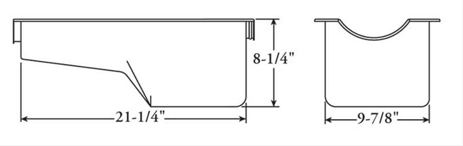 Moroso Ford 351C/351M Stock (w/Front Sump) Wet Sump 6qt 8.25in Steel Oil Pan thumbnail 3