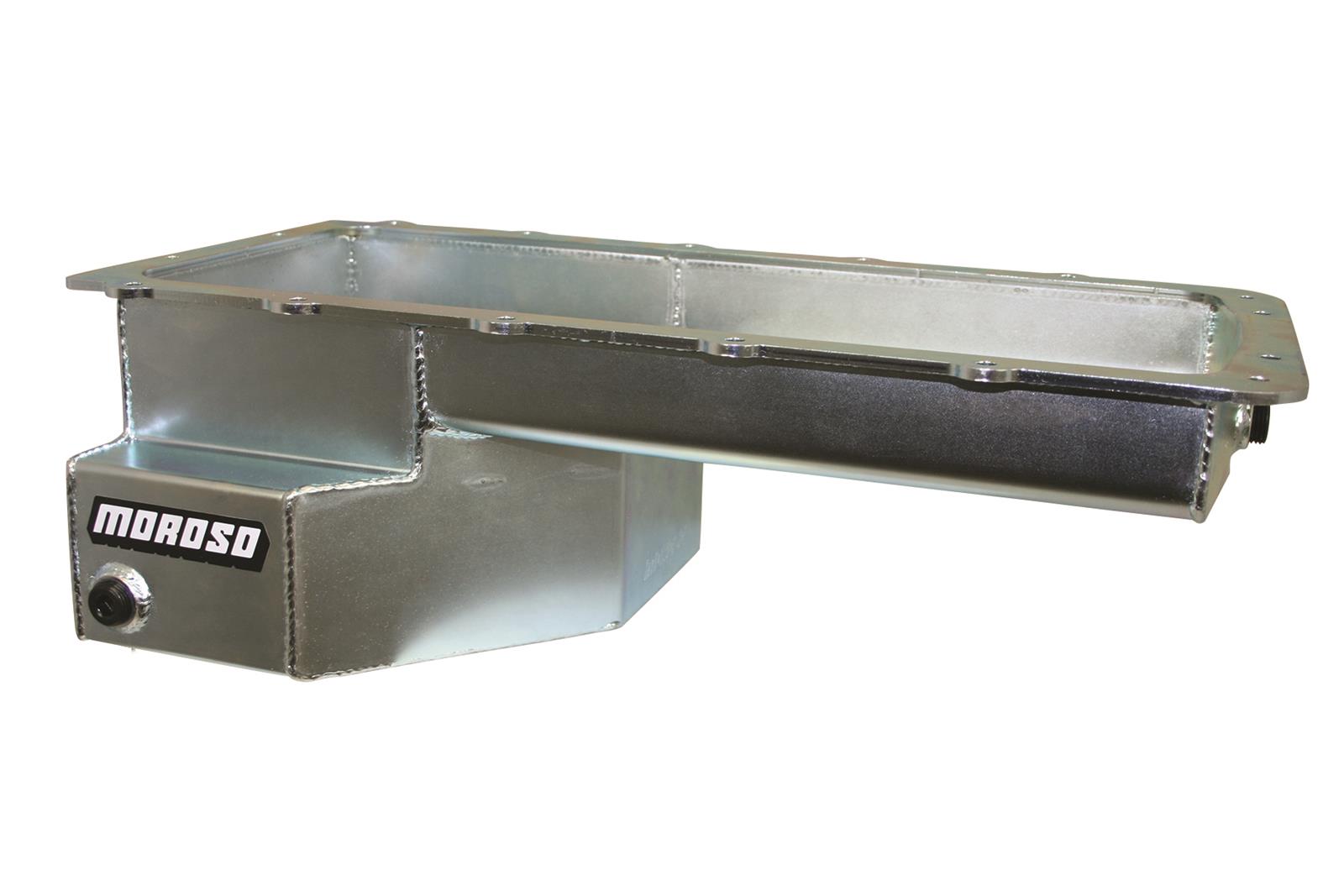 Moroso Ford 5.0 Coyote/Fox Swap (w/Rear Sump) Road Race Baffled Wet Sump 7.5qt 6-5/8in Alum. Oil Pan thumbnail 2