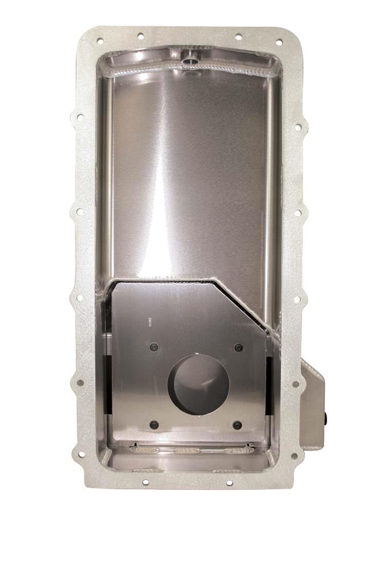 Moroso Ford 5.0 Coyote/Fox Swap (w/Rear Sump) Drag Race Baffled Wet Sump 7.5qt 6-5/8in Alum. Oil Pan thumbnail 2
