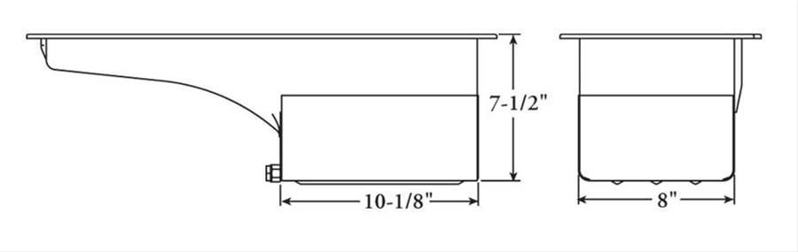 Moroso Ford 352-428 FE (w/Front Sump) Deep Wet Sump 7qt 7.5in Steel Oil Pan thumbnail 3