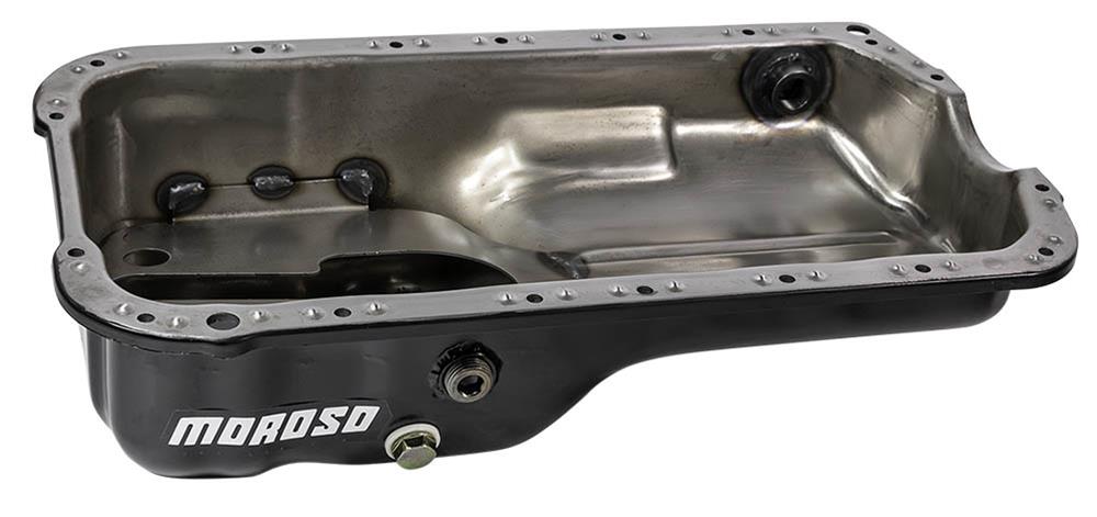 Moroso Honda 2.2/2.3L H Series Stock (w/Oil Drainbacks) Wet Sump 4qt 5.25in Steel Oil Pan thumbnail 4