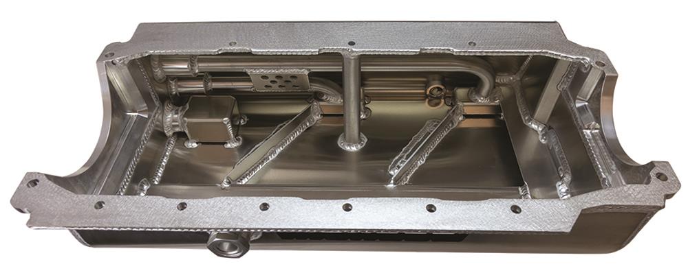 Moroso Pre-1985 SBC Sprint Car Dry Sump 3 Pickup 6.5in Deep Aluminum Oil Pan thumbnail 3