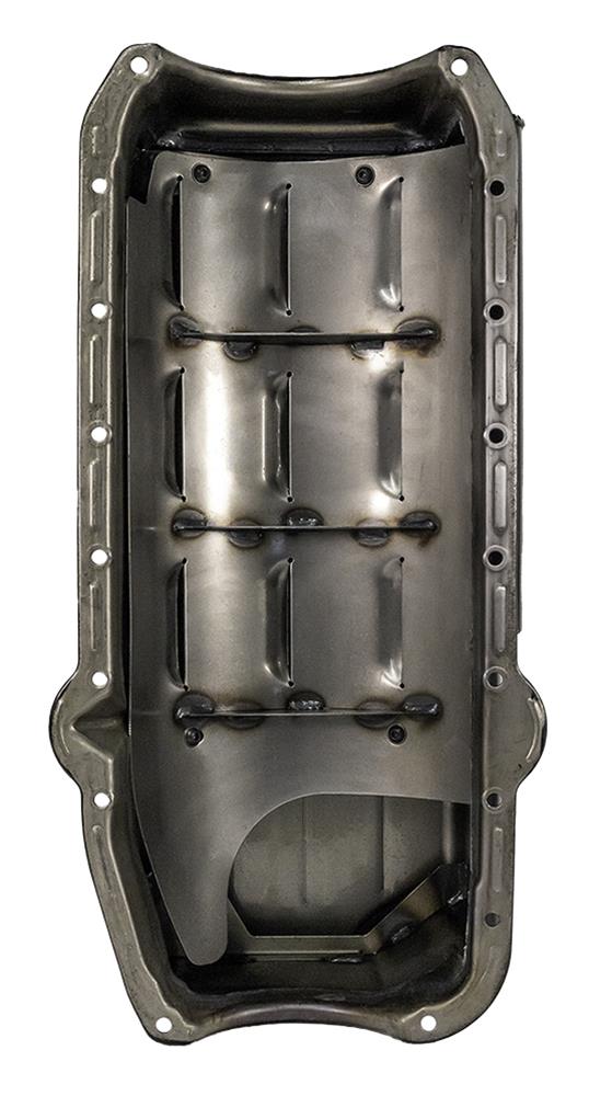 Moroso Pre-80 Chevrolet SBC/Dart Little M Power Pouch Wet Sump 7qt 8.25in Steel Oil Pan - Black thumbnail 4