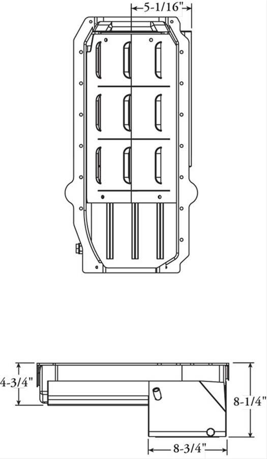Moroso Pre-85 Chevrolet Small Block/Dart SHP Power Pouch Wet Sump 7qt 8.25in Steel Oil Pan - Black thumbnail 5