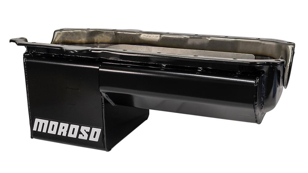 Moroso 21017 Oil Pan Black Steel Street Strip 8.25 Deep Small Block Chevy