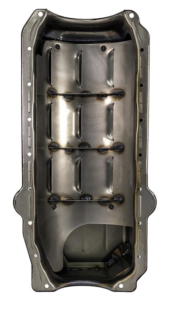 Moroso Pre-85 Chevrolet Small Block/Dart SHP Power Pouch Wet Sump 7qt 8.25in Steel Oil Pan - Black thumbnail 3