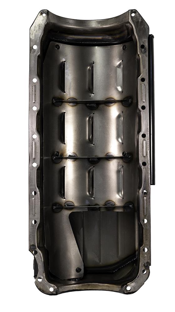 Moroso Chevrolet Big Block Mark IV Drag Race Baffled Power Pouch Wet Sump 6-7qt 8in Steel Oil Pan thumbnail 4