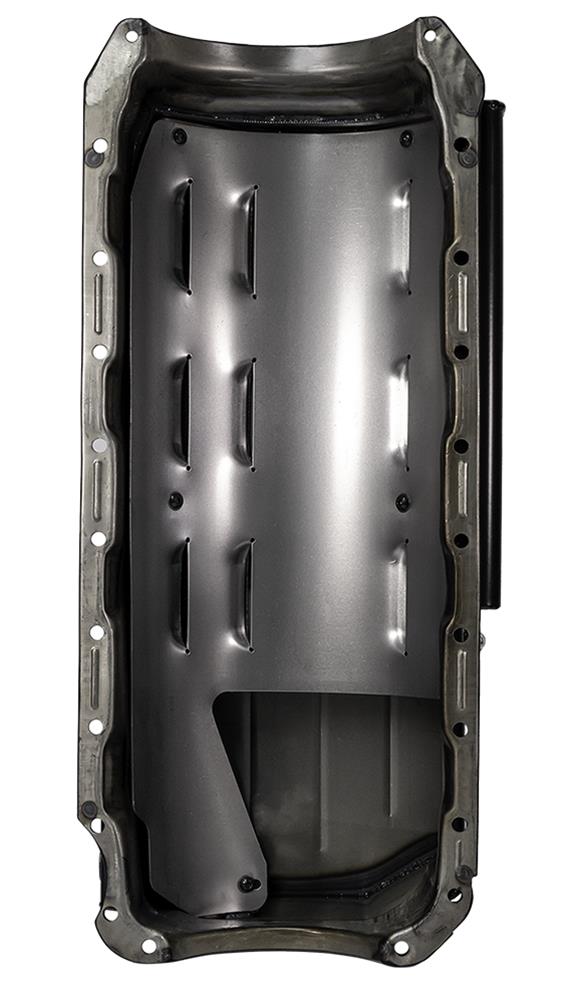 Moroso Chevrolet Big Block Mark IV Drag Race Baffled Power Pouch Wet Sump 6-7qt 8in Steel Oil Pan thumbnail 5