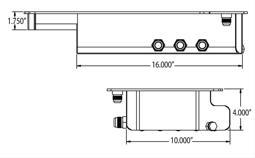 Moroso GM LS (w/Three Right Side Pick Ups) Fabricated Dry Sump 4in Steel Oil Pan