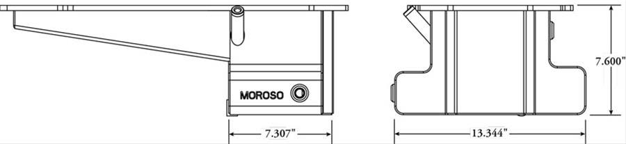 Moroso Hemi Gen 3 5.7/6.1/6.4L (w/Front Sump K-Members) Road Race Wet Sump 11qt 7-3/5in Alum Oil Pan