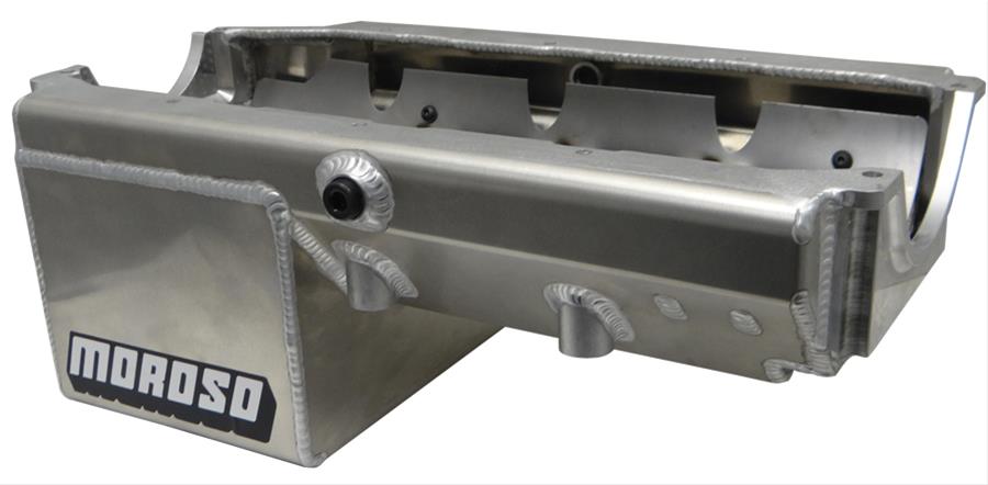 Moroso Pre-85 Chevrolet Small Block/Dart (w/Double Power Kick Outs) Wet Sump 8qt 8.25in Alum Oil Pan thumbnail 2