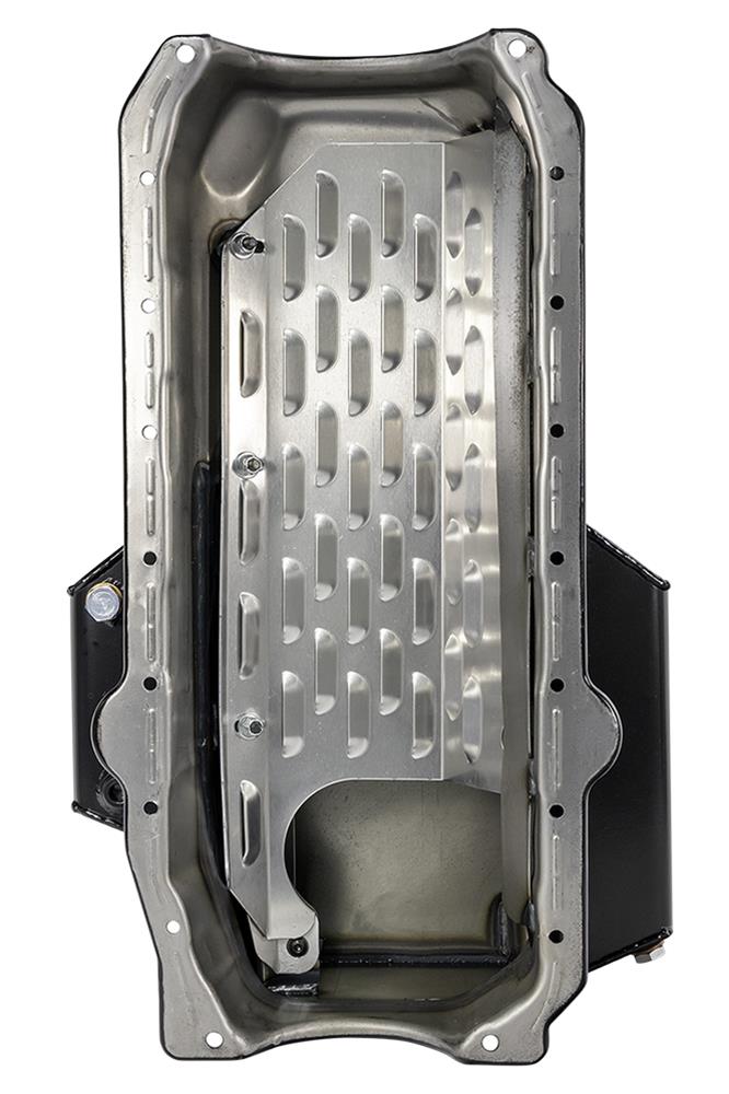 Moroso Pre-85 Chevrolet Small Block (w/Passenger Side Dipstick) Wet Sump 7qt 7-1/8in Steel Oil Pan thumbnail 3