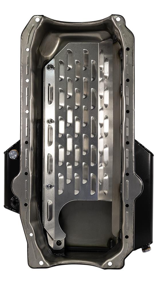 Moroso Pre-85 Chevrolet Small Block (w/Passenger Side Dipstick) Wet Sump 6qt 6.5in Steel Oil Pan thumbnail 4