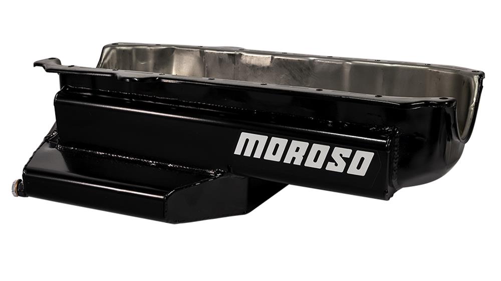 Moroso Pre-85 Chevrolet Small Block (w/Passenger Side Dipstick) Wet Sump 6qt 6.5in Steel Oil Pan