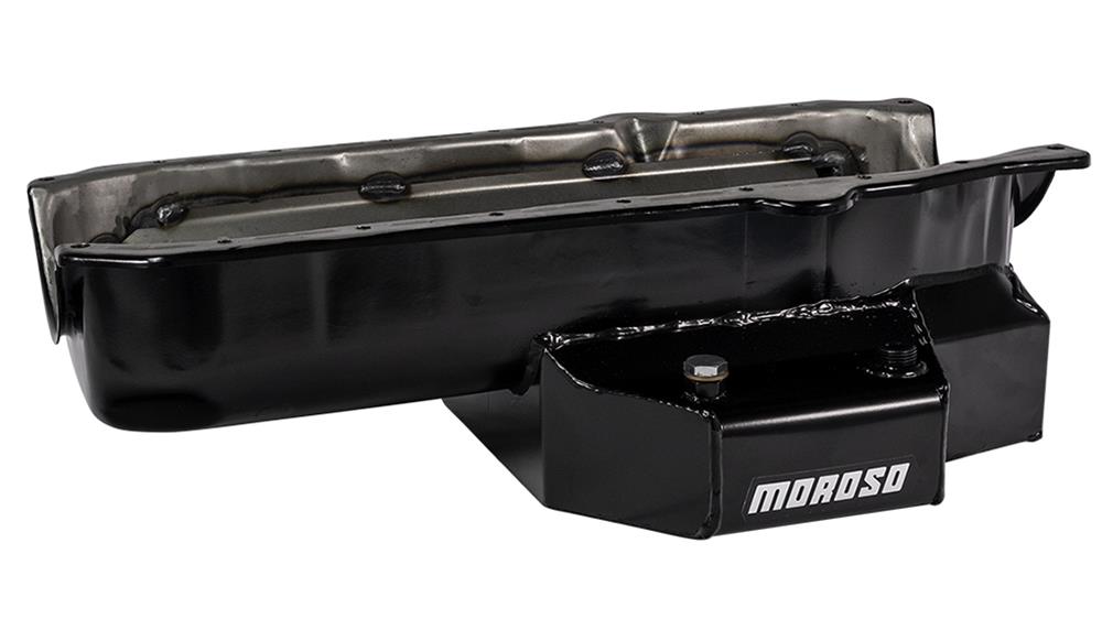 Moroso 86-Up Chevrolet Small Block (w/1 Piece Rear Main Seal) Wet Sump 6qt 6.5in Steel Oil Pan