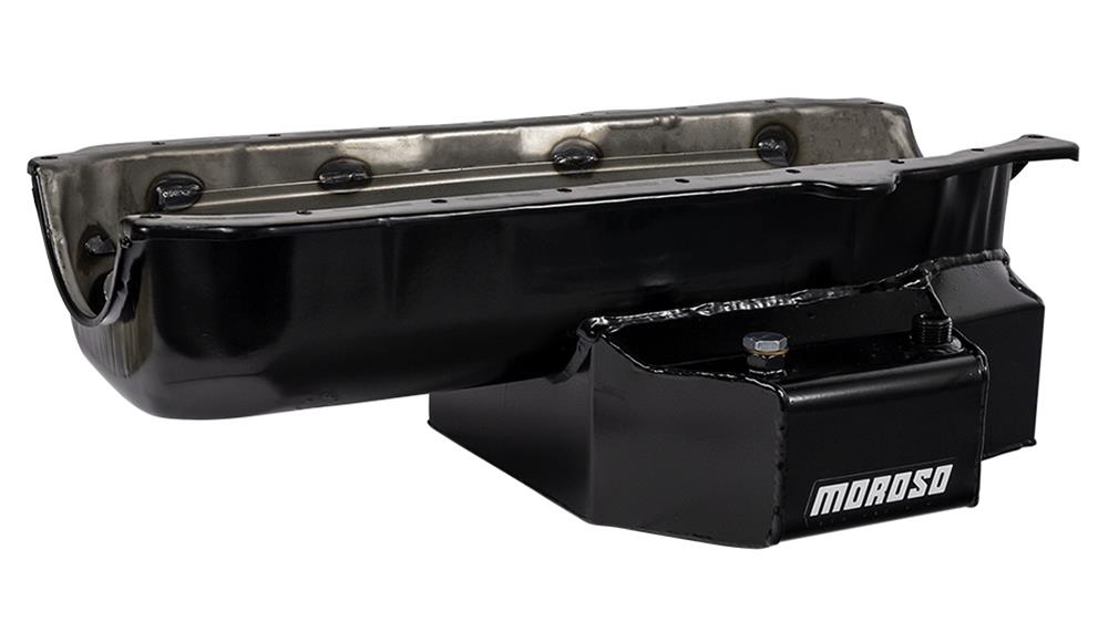 Moroso Pre-85 Chevrolet Small Block (w/Passenger Side Dipstick) Wet Sump 7qt 7-1/8in Steel Oil Pan