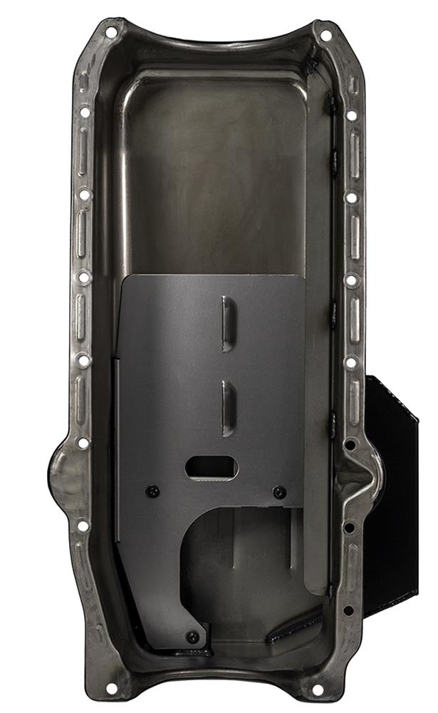 Moroso 86-Up Chevrolet Small Block (w/1 Pc Rear Main Seal) Wet Sump 7qt 7.5in Steel Oil Pan - Black thumbnail 4