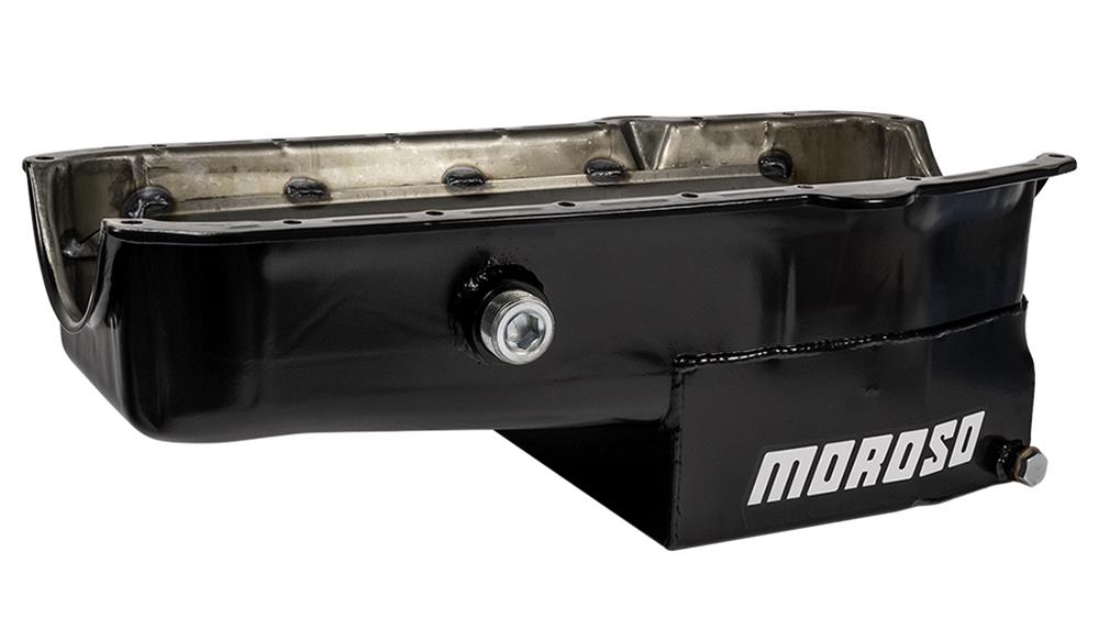 Moroso 80-85 Chevrolet Small Block (w/1in Inspection Bung) Wet Sump 7qt 7.5in Steel Oil Pan