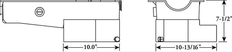 Moroso 86-Up Chevrolet Small Block (w/1in Inspection Bung) Wet Sump 7qt 7.5in Steel Oil Pan thumbnail 3